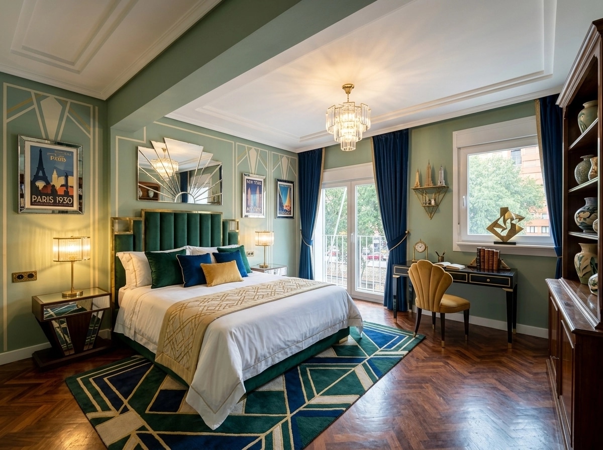 Art Deco Yatak Odası design — interior photo by GenRoom AI
