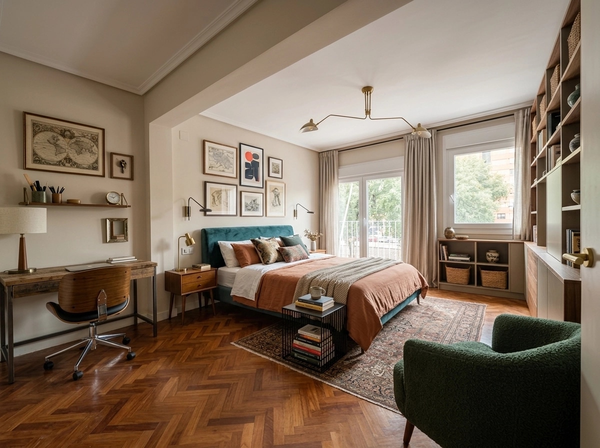 Design d'interni in stile Eclectic — Camera da letto di GenRoom AI