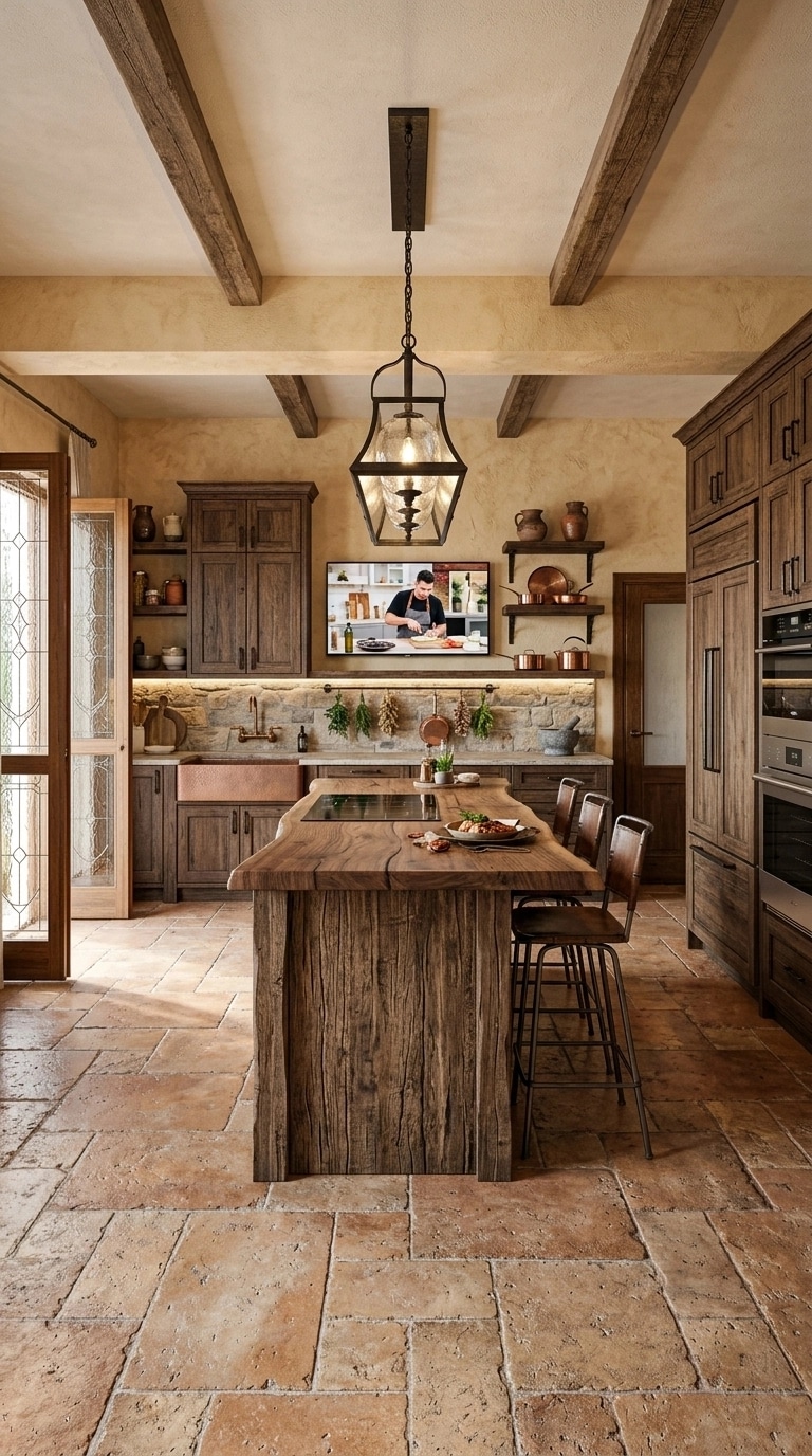 Kitchen interior in Rustic style — photo by GenRoom AI