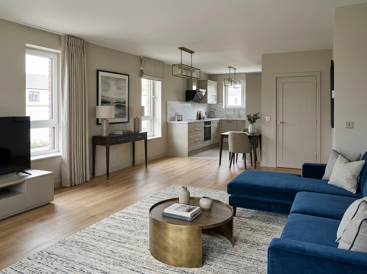 Transitional Living Room design — interior photo by GenRoom AI