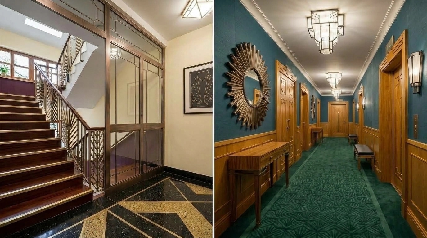 Art Deco Hallway design — interior photo by GenRoom AI