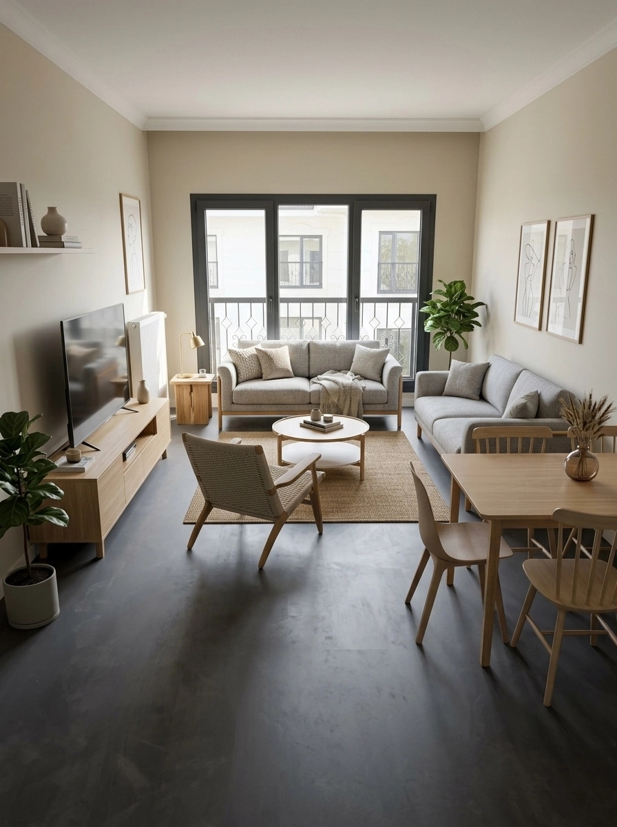 Interior design in Scandinavian style — Living Room by GenRoom AI