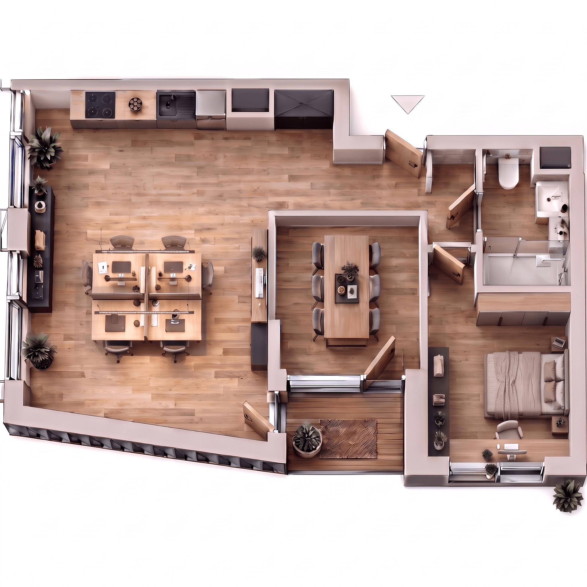 Interior design in Contemporary style — Living Room by GenRoom AI
