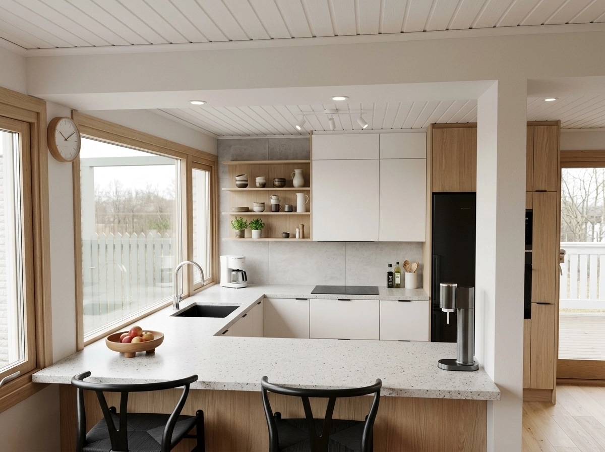 Kitchen interior in Scandinavian style — photo by GenRoom AI