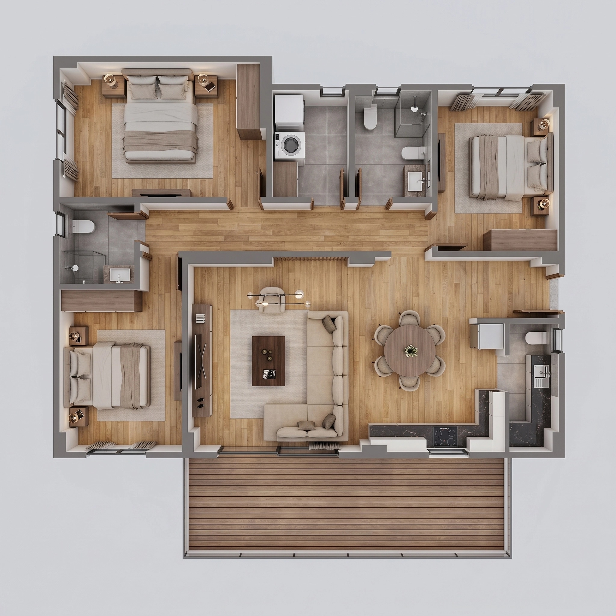Interior design in Contemporary style — Living Room by GenRoom AI
