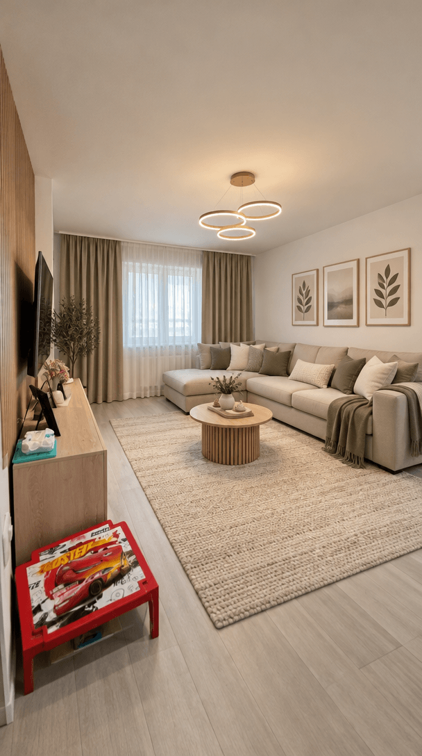 Interior design in Scandinavian style — Living Room by GenRoom AI