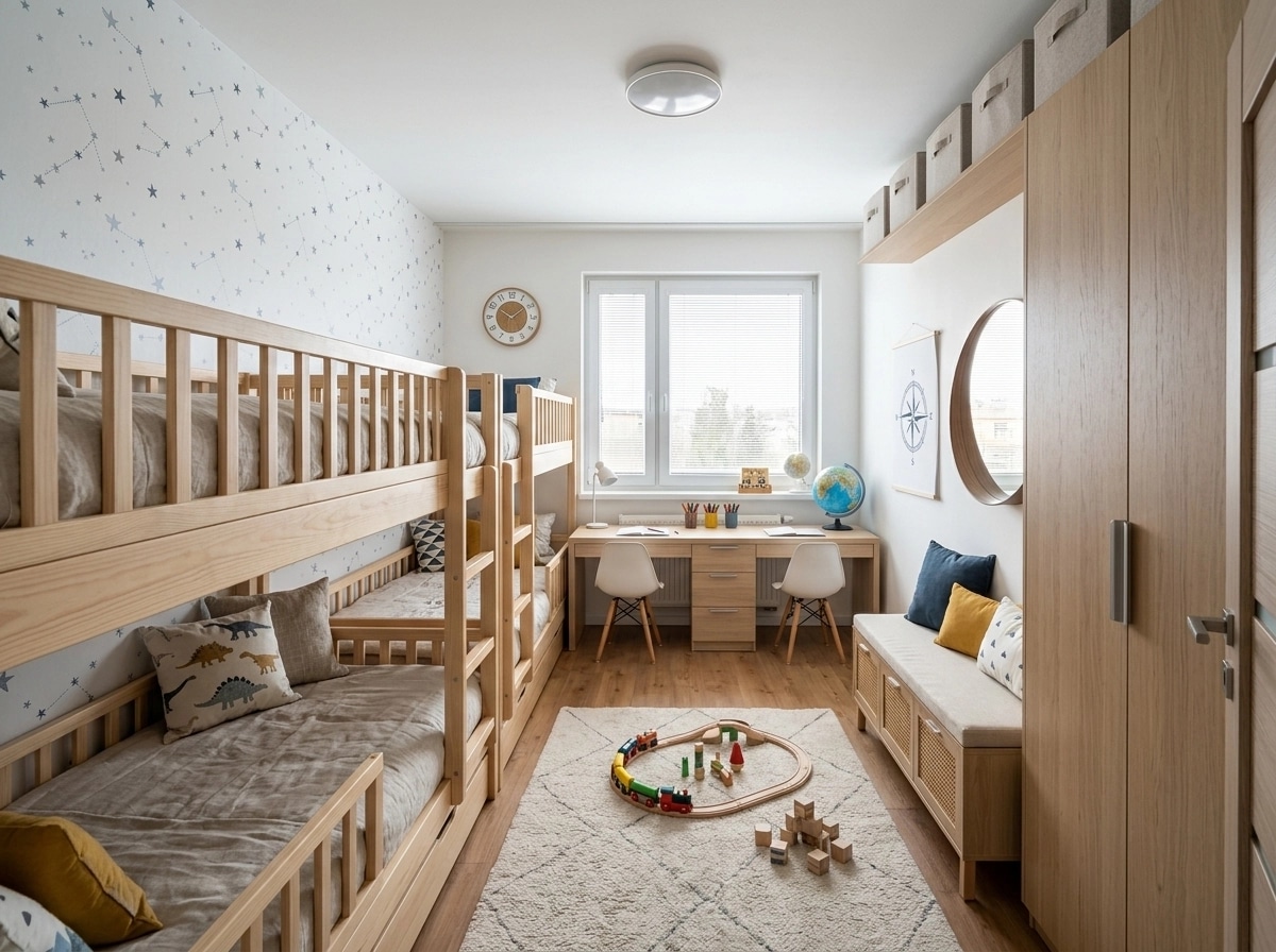 Scandinavian Kids Room design — interior photo by GenRoom AI