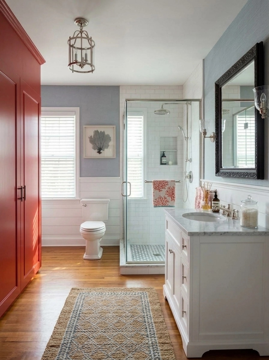 Interior design in Coastal / Hamptons style — Bathroom by GenRoom AI
