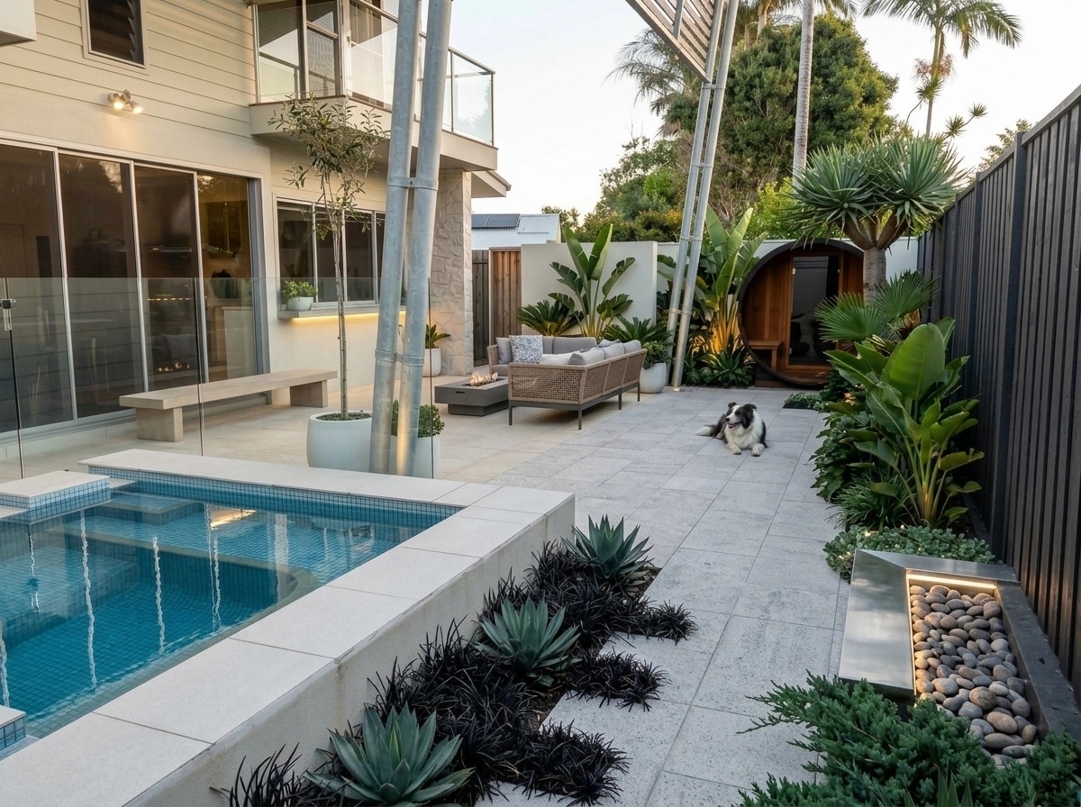 Landscape design in Contemporary Yard style — Yard by GenRoom AI