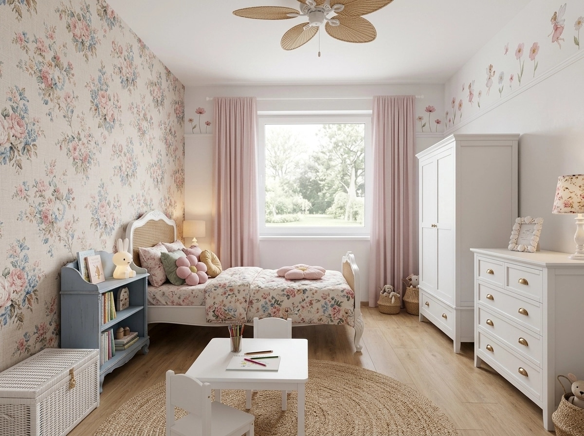 Coastal / Hamptons Kids Room design — interior photo by GenRoom AI