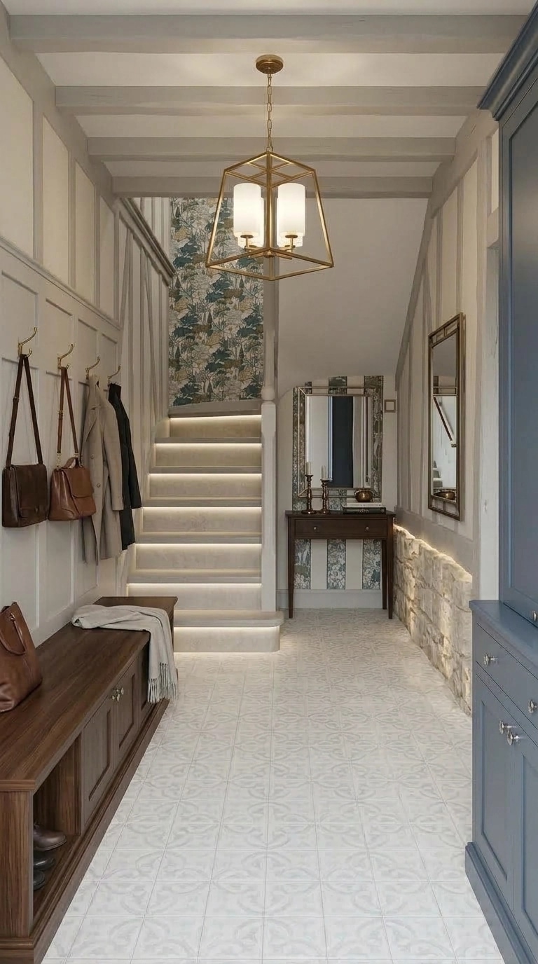 Hallway interior in Transitional style — photo by GenRoom AI