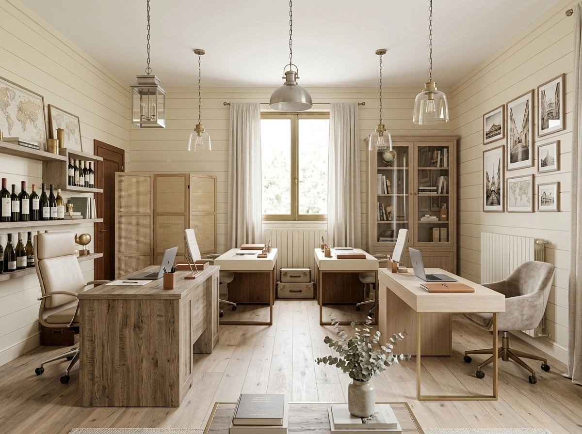 Interior design in Modern Farmhouse style — Office by GenRoom AI
