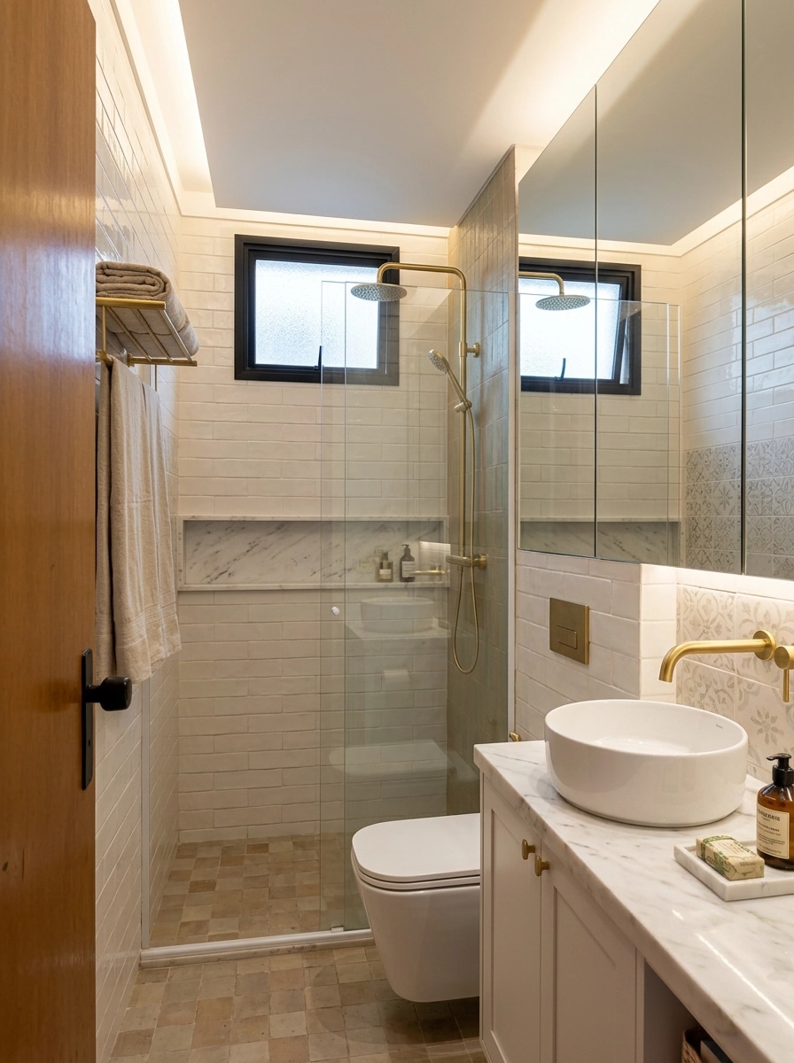 Portuguese Modern الحمام design — interior photo by GenRoom AI