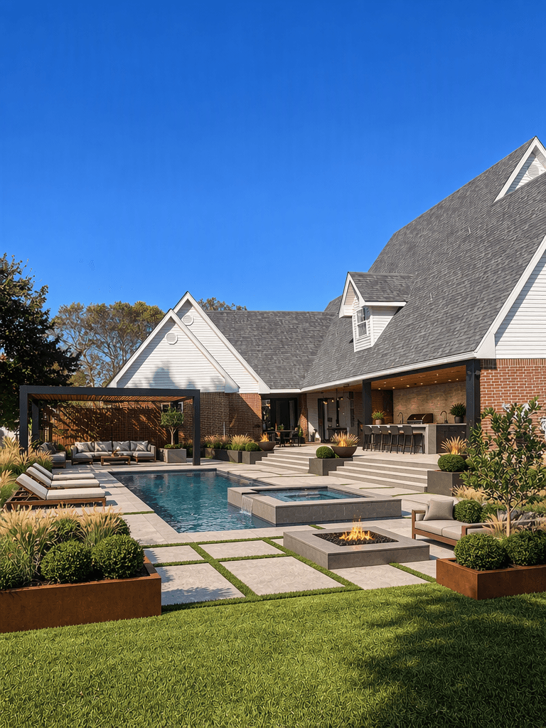Landscape design in Minimalist Yard style — Yard by GenRoom AI