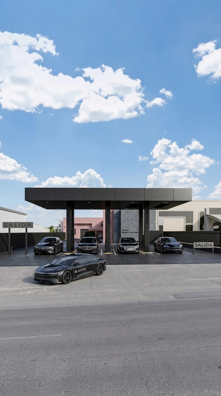 Facade design in Blacktec Facade style — Facade by GenRoom AI
