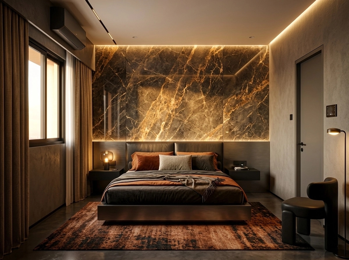 Blacktec Bedroom design — interior photo by GenRoom AI