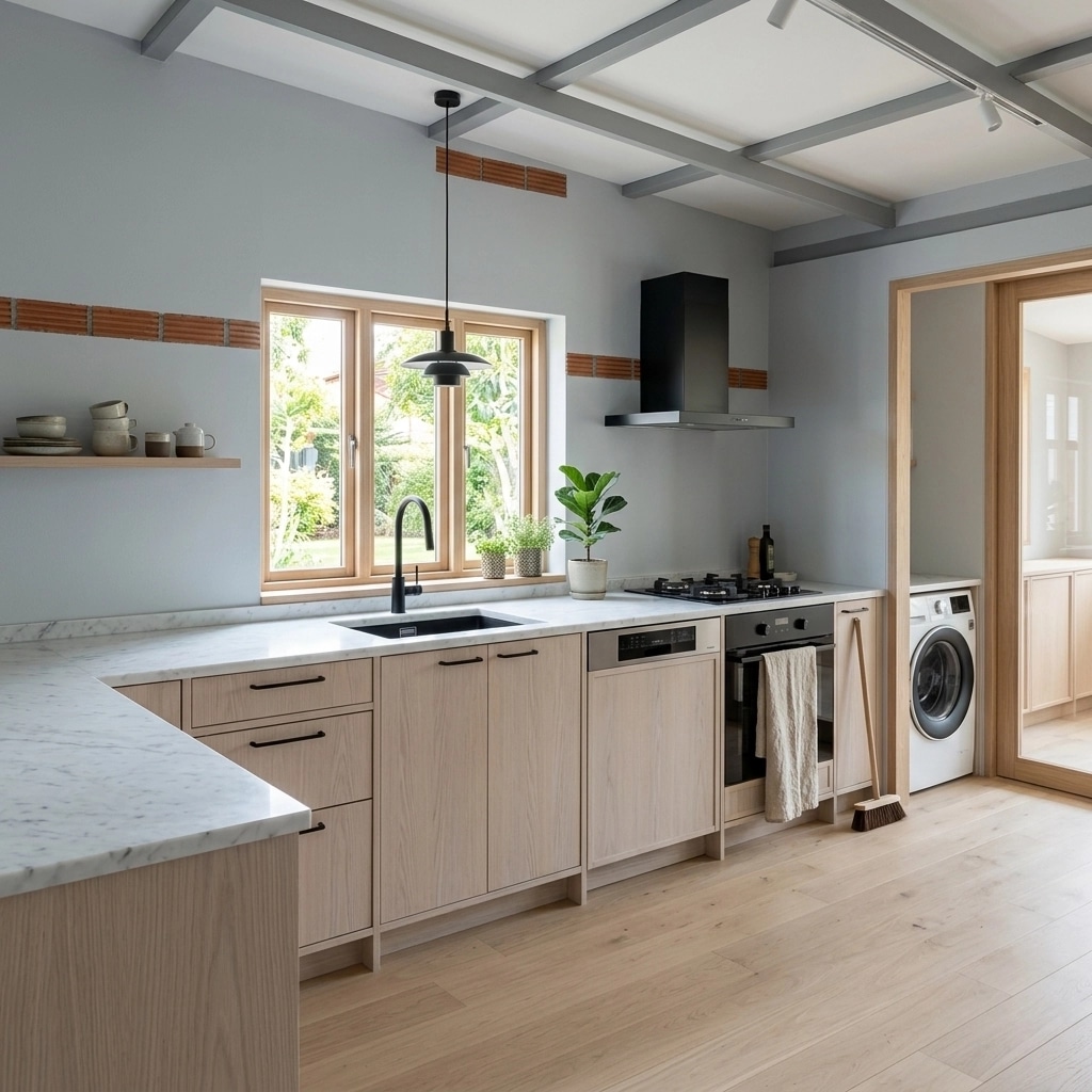 Kitchen interior in Scandinavian style — photo by GenRoom AI