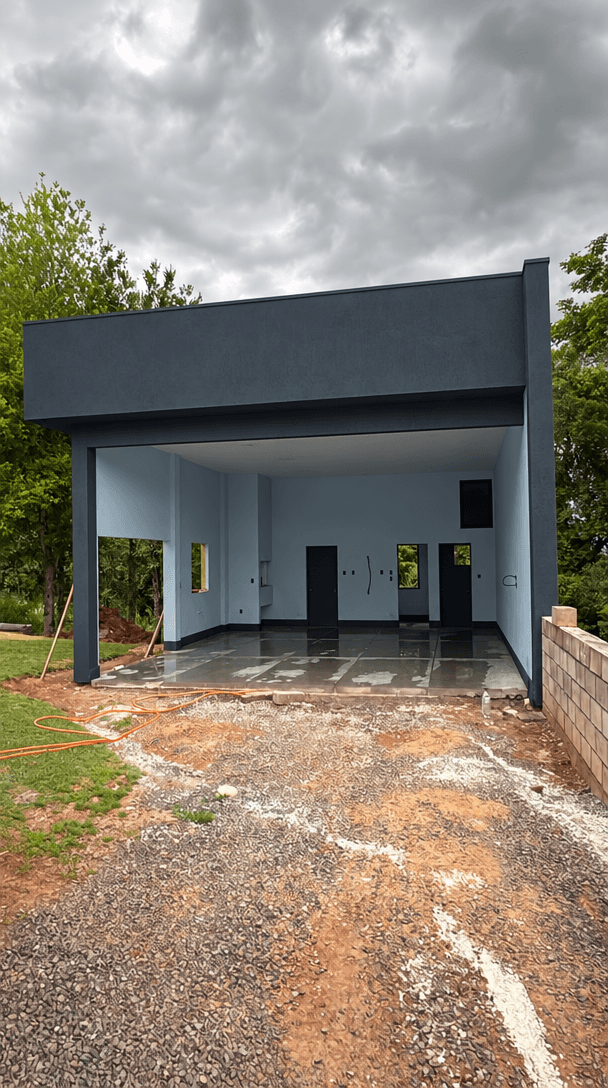 Σχεδιασμός πρόσοψης σε στυλ Contemporary Facade — Πρόσοψη από το GenRoom AI