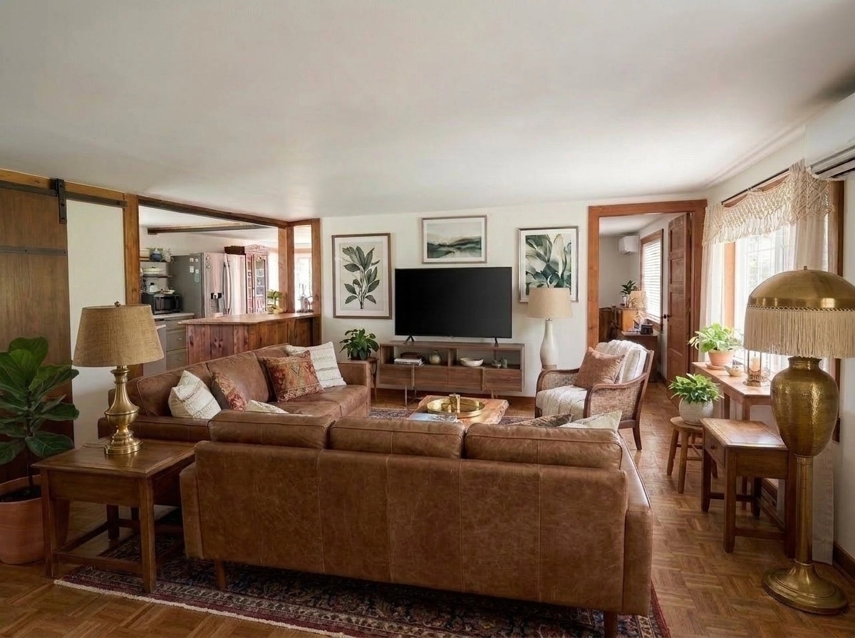 Interior design in Bohemian style — Living Room by GenRoom AI