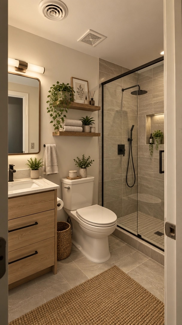 Interior design in Contemporary style — Bathroom by GenRoom AI