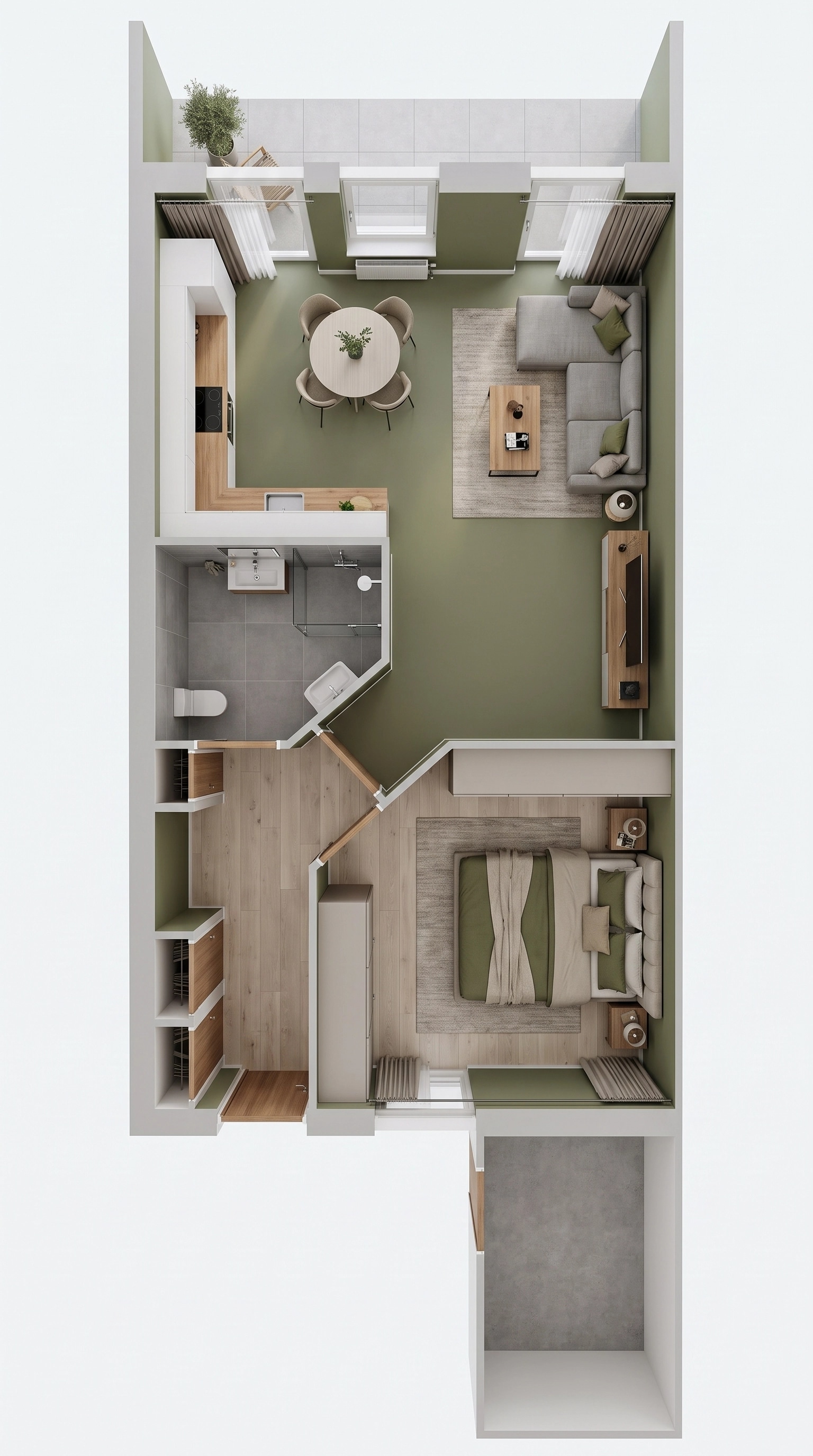 Interior design in Contemporary style — Living Room by GenRoom AI