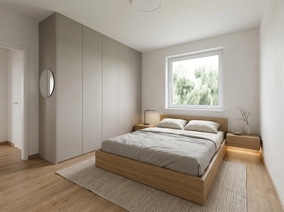 Minimalism Bedroom design — interior photo by GenRoom AI