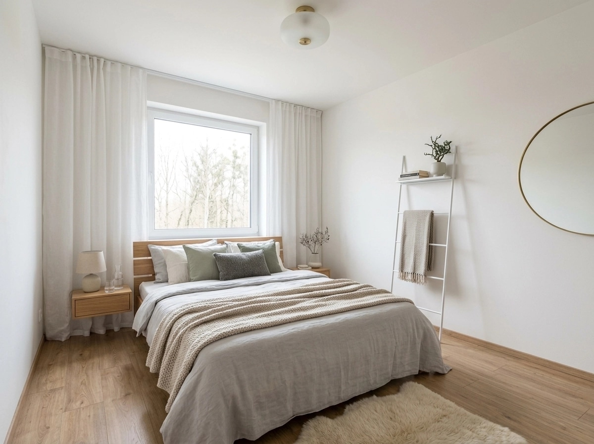 Scandinavian Bedroom design — interior photo by GenRoom AI