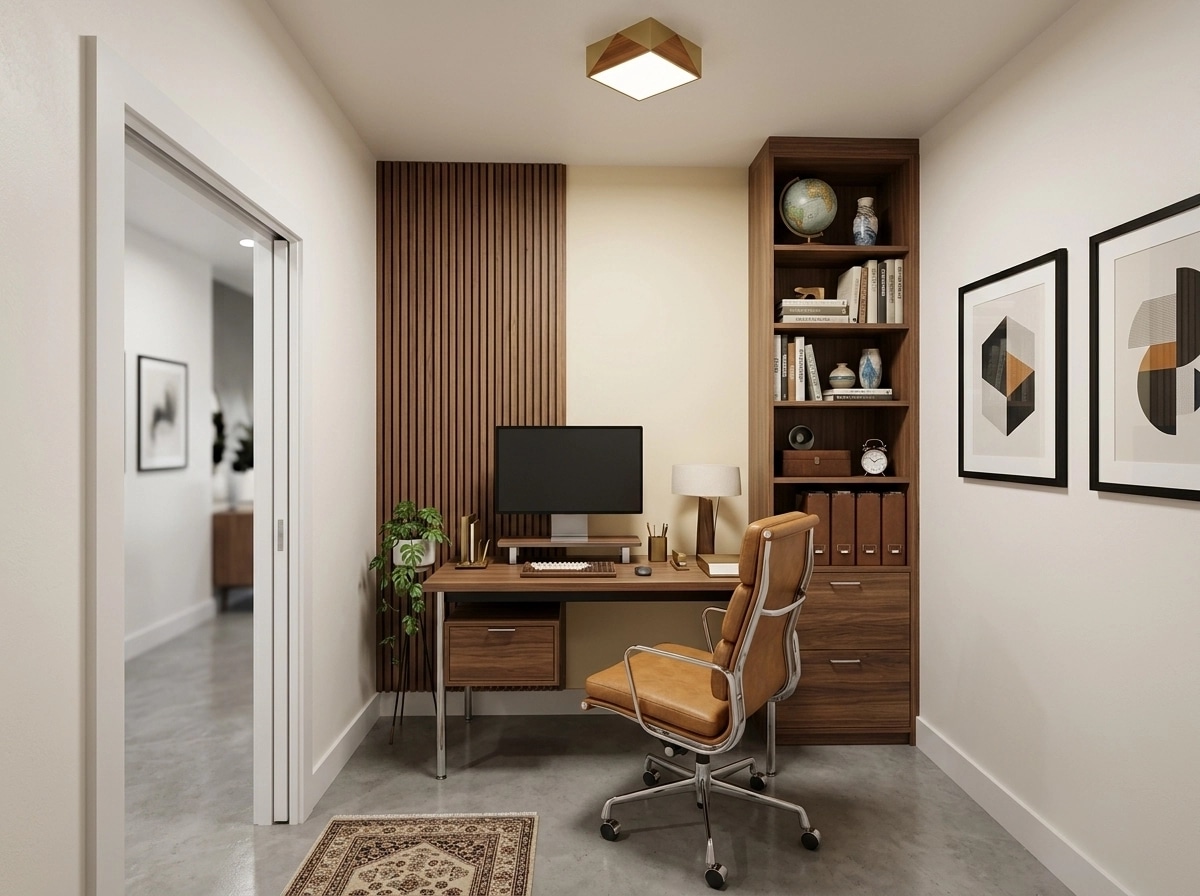 Design d'intérieur en style Mid-Century Modern — home_office par GenRoom AI