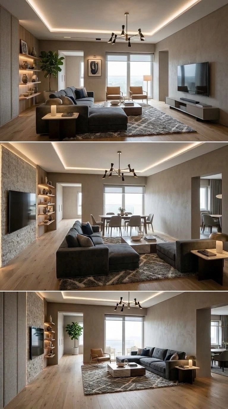Interior design in Contemporary style — Living Room by GenRoom AI