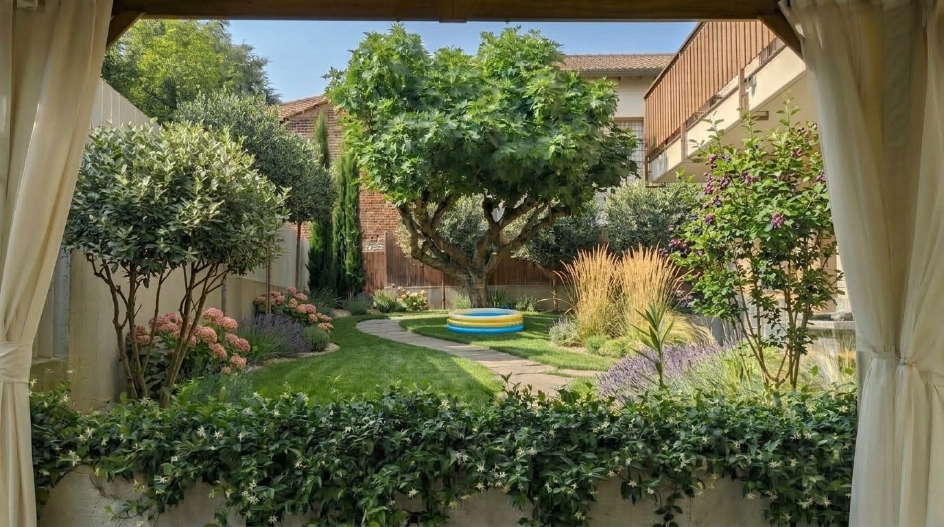 Yard design in no_style style — photo by GenRoom AI