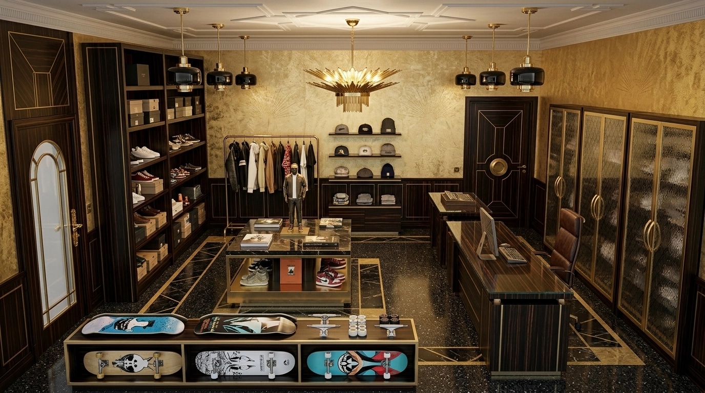 Office interior in Art Deco style — photo by GenRoom AI
