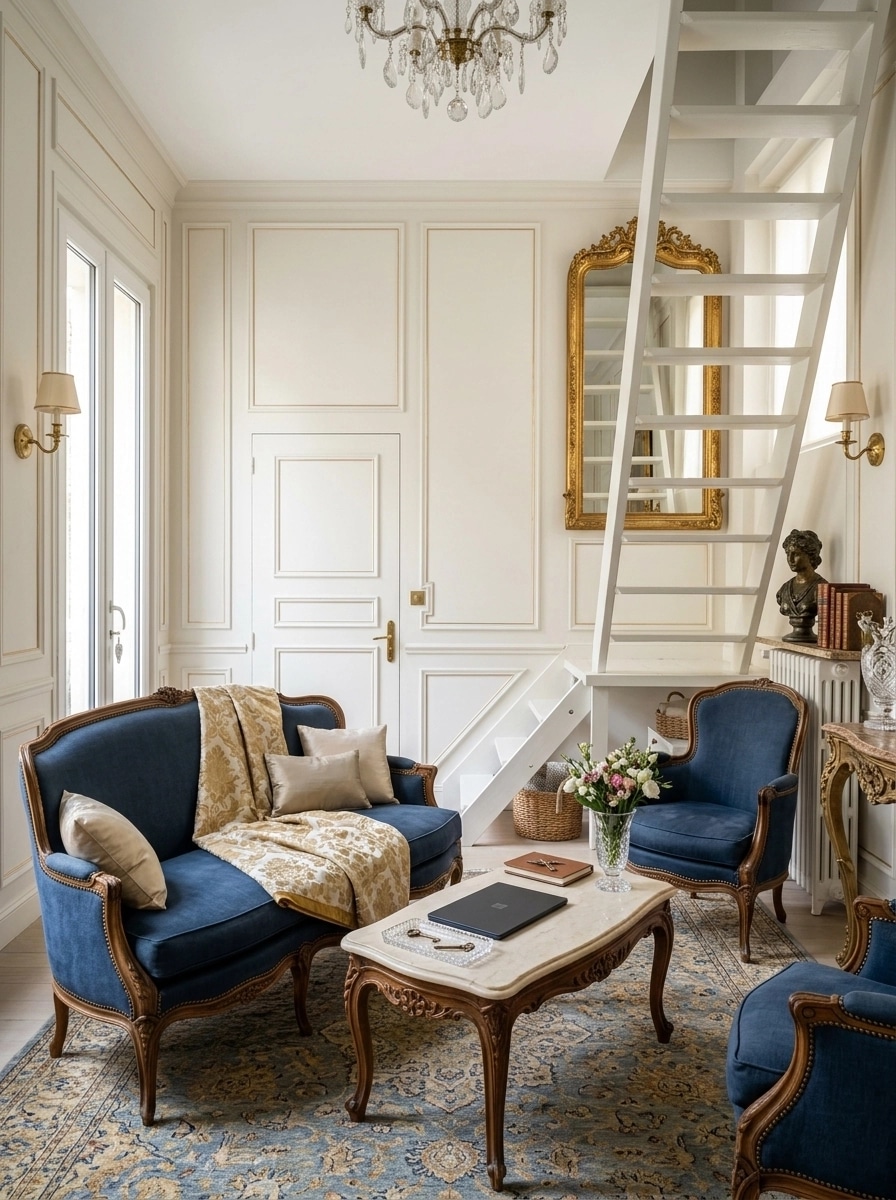 Interior design in French Parisian style — Living Room by GenRoom AI