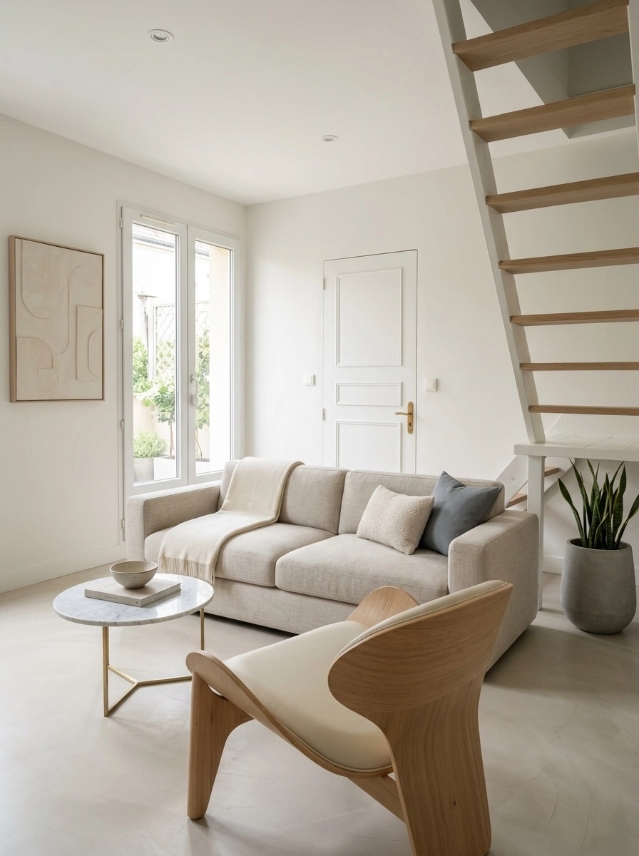 Minimalism Living Room design — interior photo by GenRoom AI