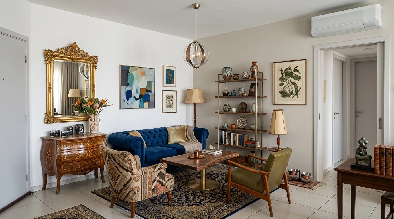 Interior design in Eclectic style — Living Room by GenRoom AI