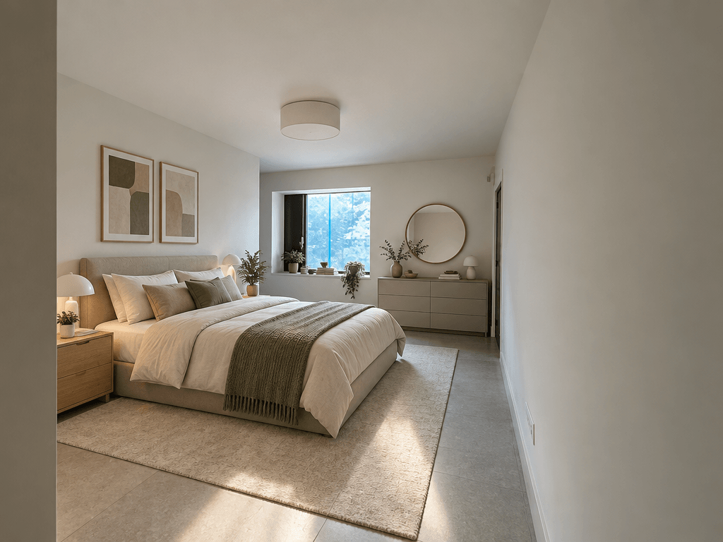 Minimalism Bedroom design — interior photo by GenRoom AI