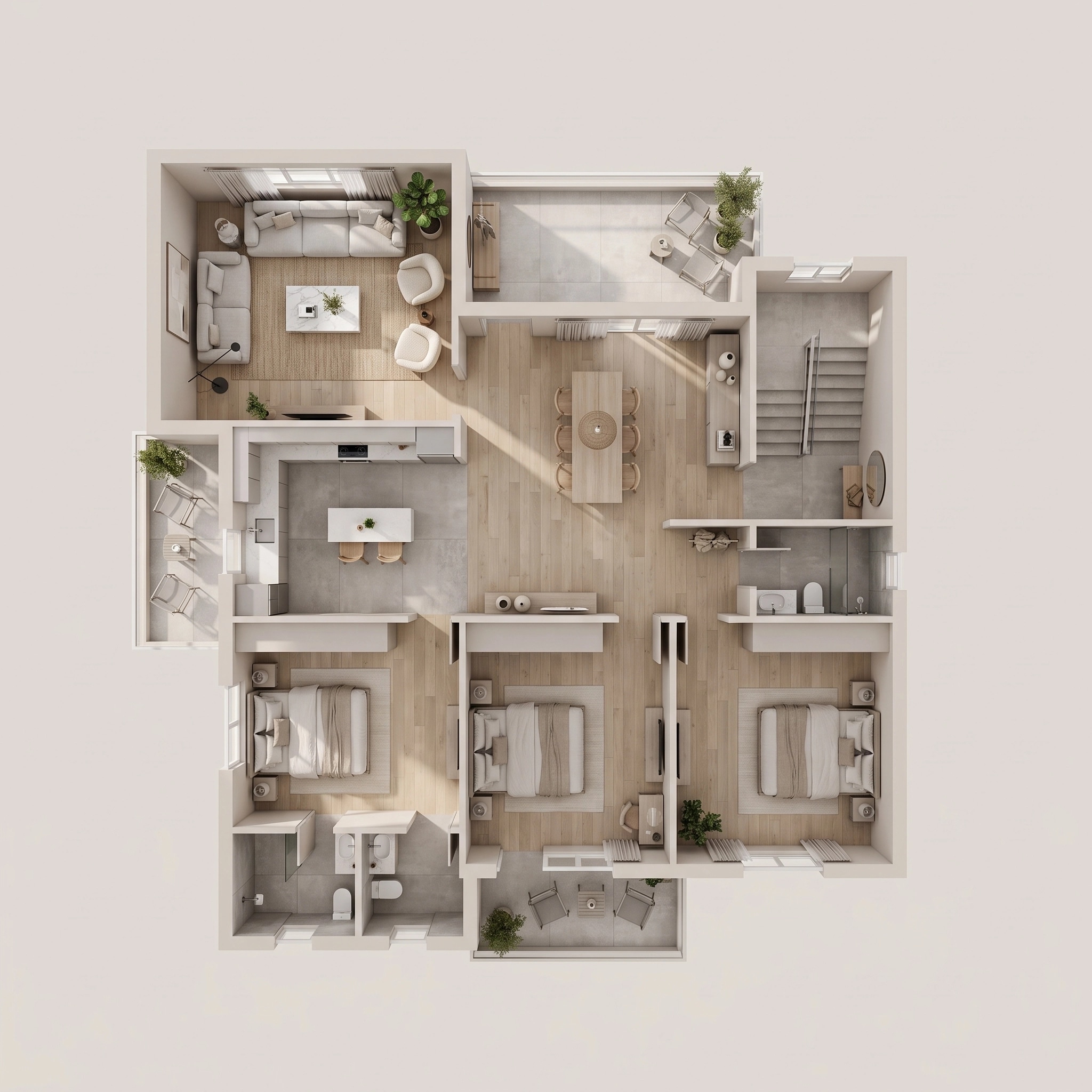 Interior design in Minimalism style — Living Room by GenRoom AI