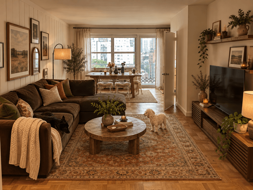 Design de interiores em estilo Modern Farmhouse — Sala de Estar por GenRoom AI