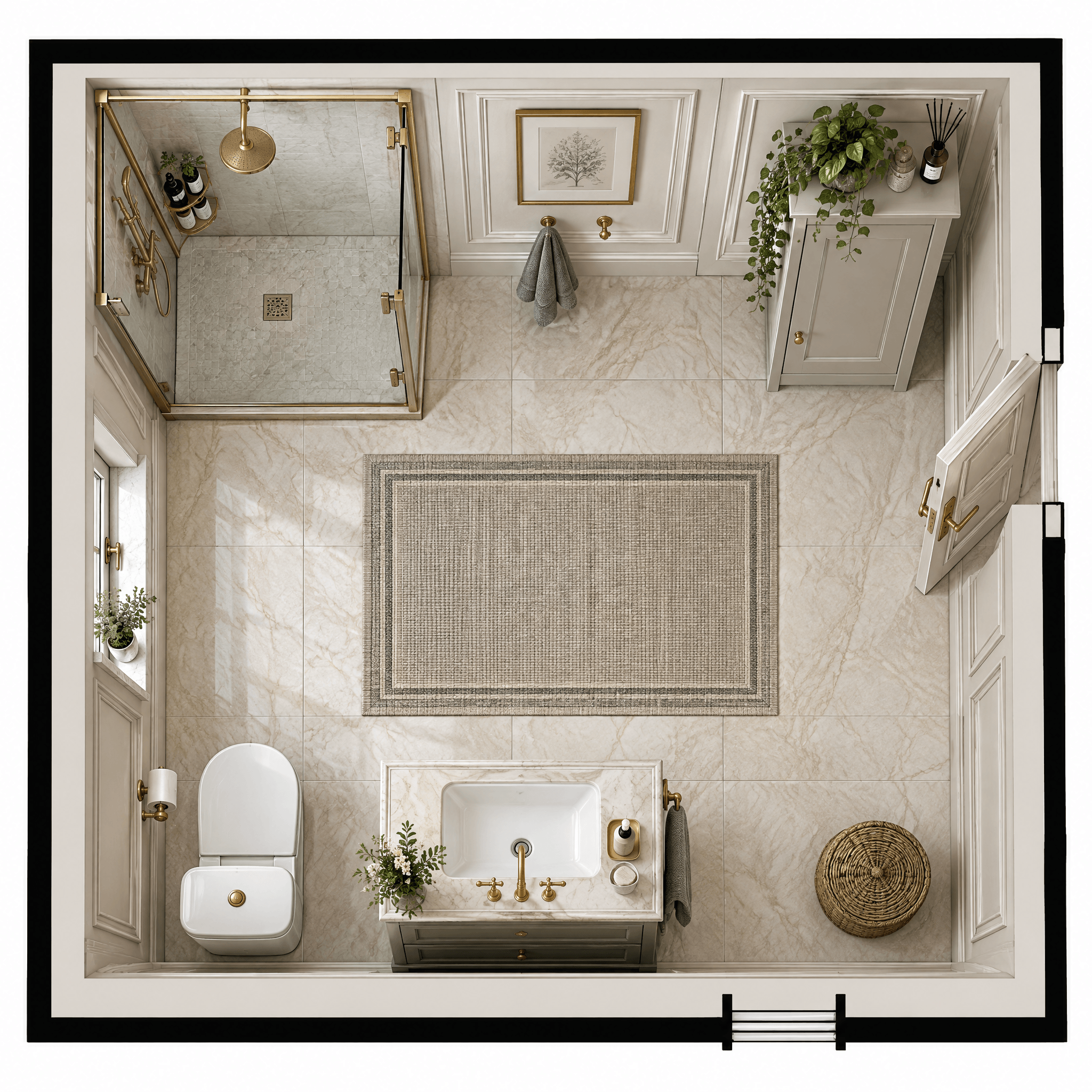 Neoclassic Soggiorno design — interior photo by GenRoom AI