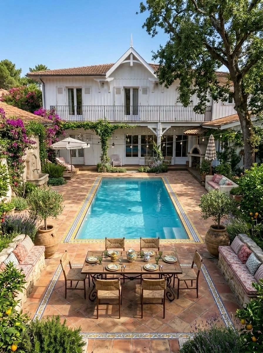 Landscape design in Mediterranean Yard style — Yard by GenRoom AI