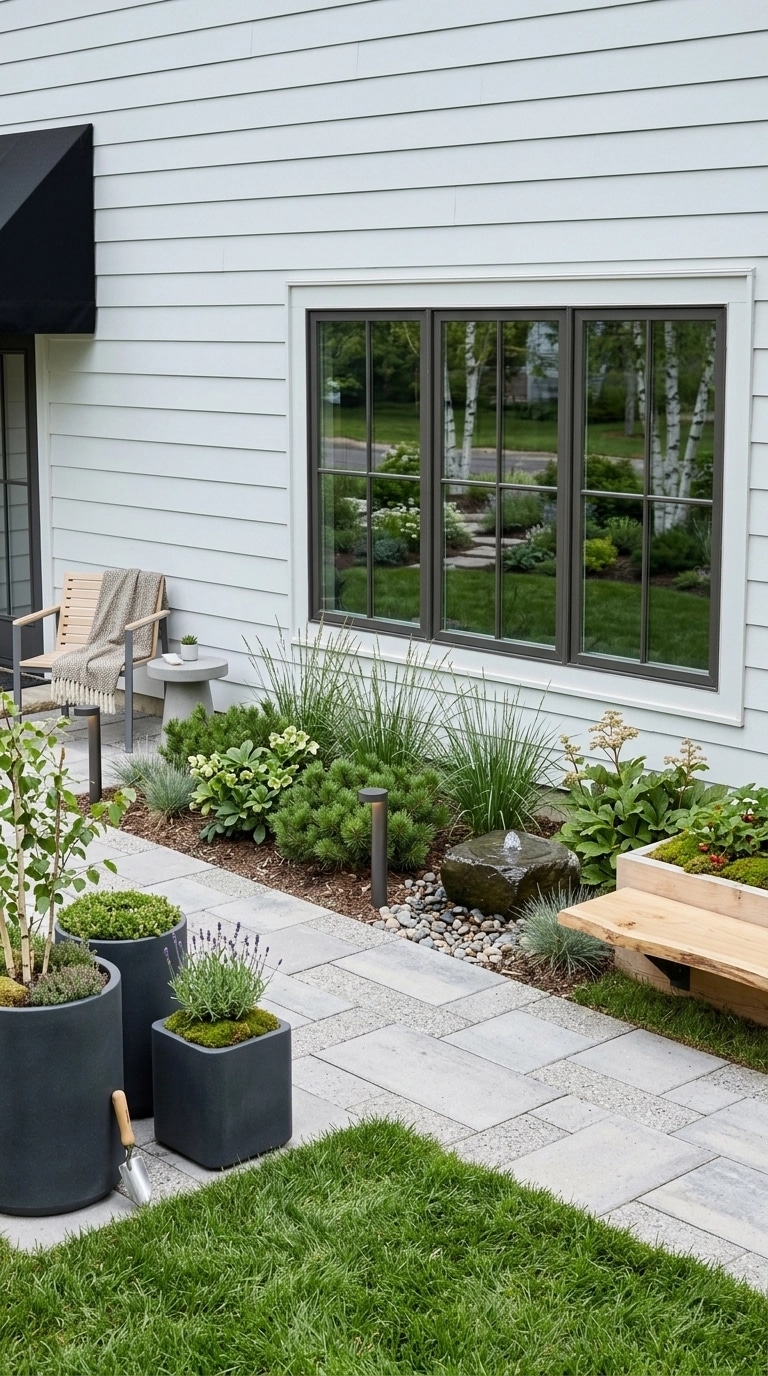 Landscape design in Scandinavian Garden style — Yard by GenRoom AI