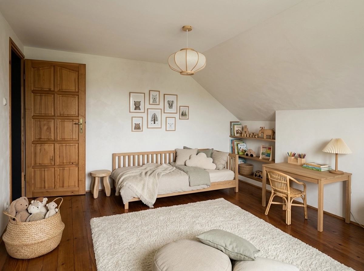 Japandi Kids Room design — interior photo by GenRoom AI