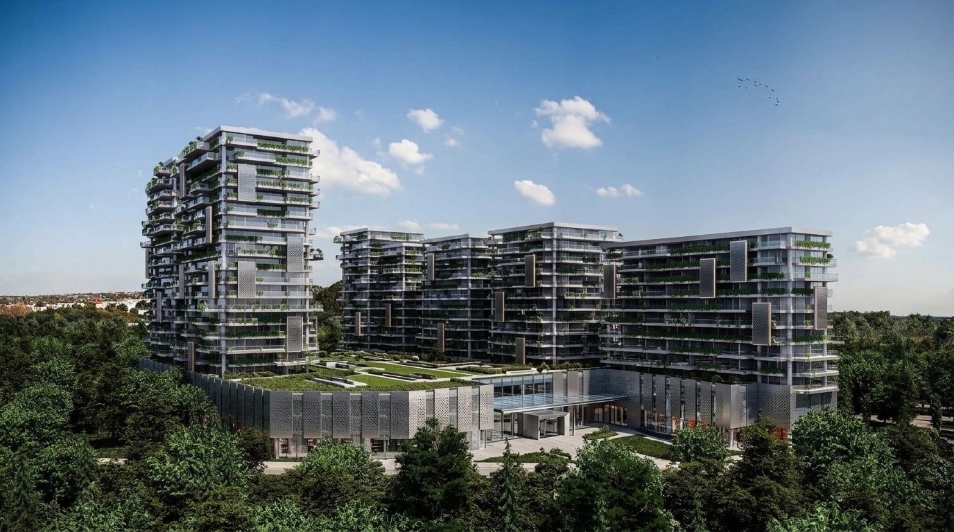 Hi-Tech Facade Cephe design — facade photo by GenRoom AI
