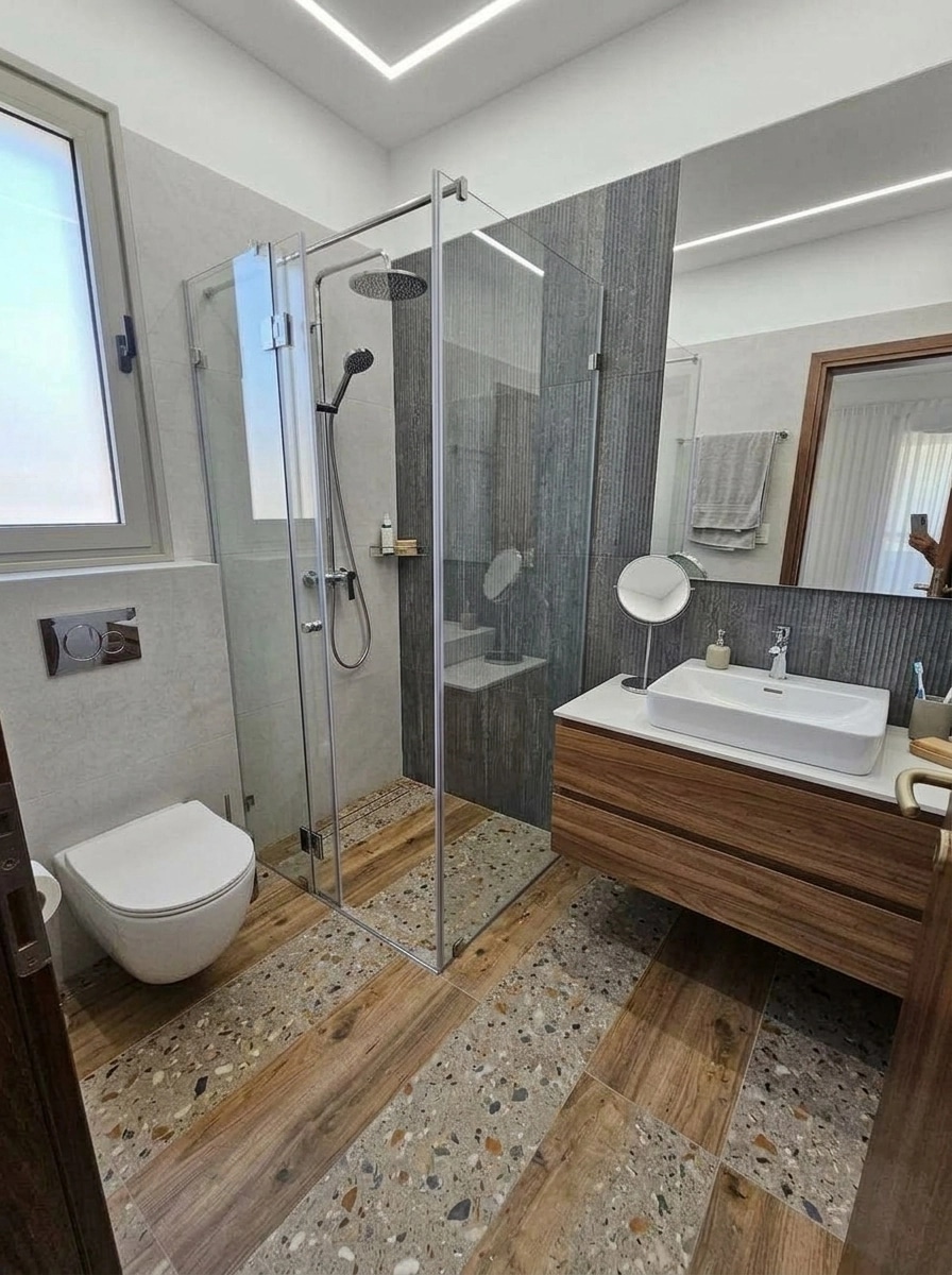 Bathroom interior in Contemporary style — photo by GenRoom AI