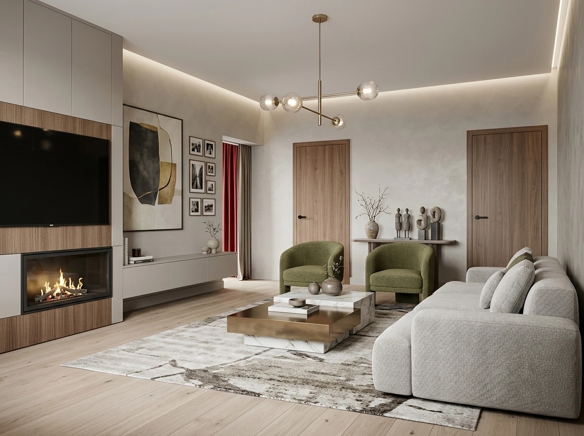 Interior design in Contemporary style — Living Room by GenRoom AI