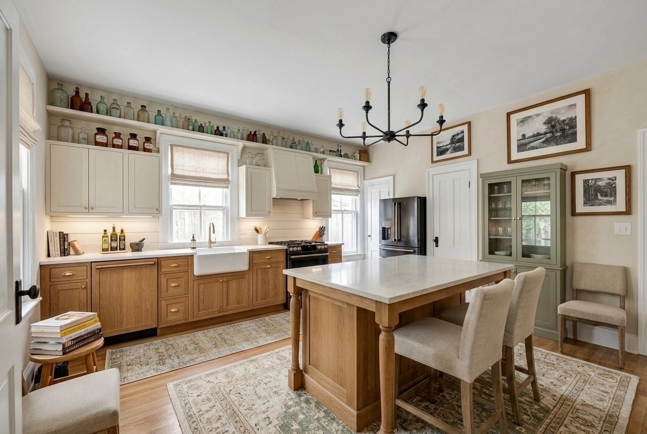 Modern Farmhouse Dapur design — interior photo by GenRoom AI