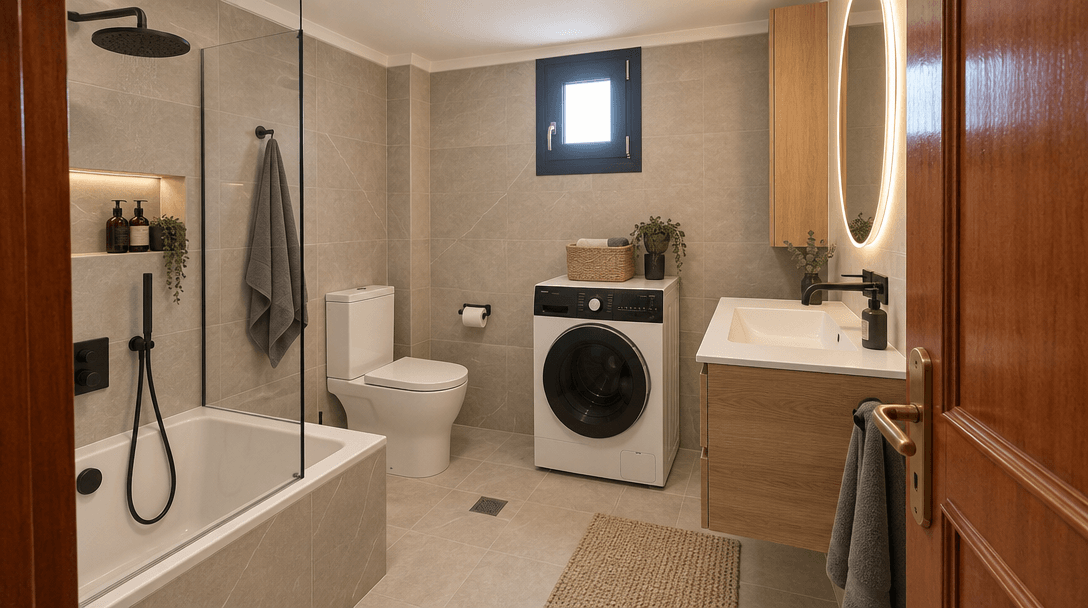 Interior design in Minimalism style — Bathroom by GenRoom AI