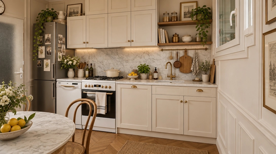 Interior design in French Parisian style — Kitchen by GenRoom AI