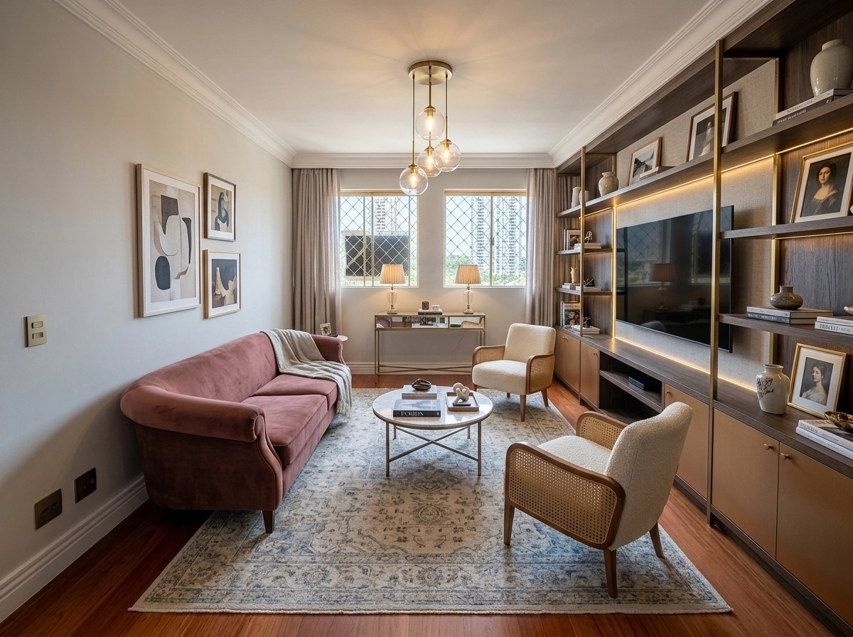 Interior design in Transitional style — Living Room by GenRoom AI