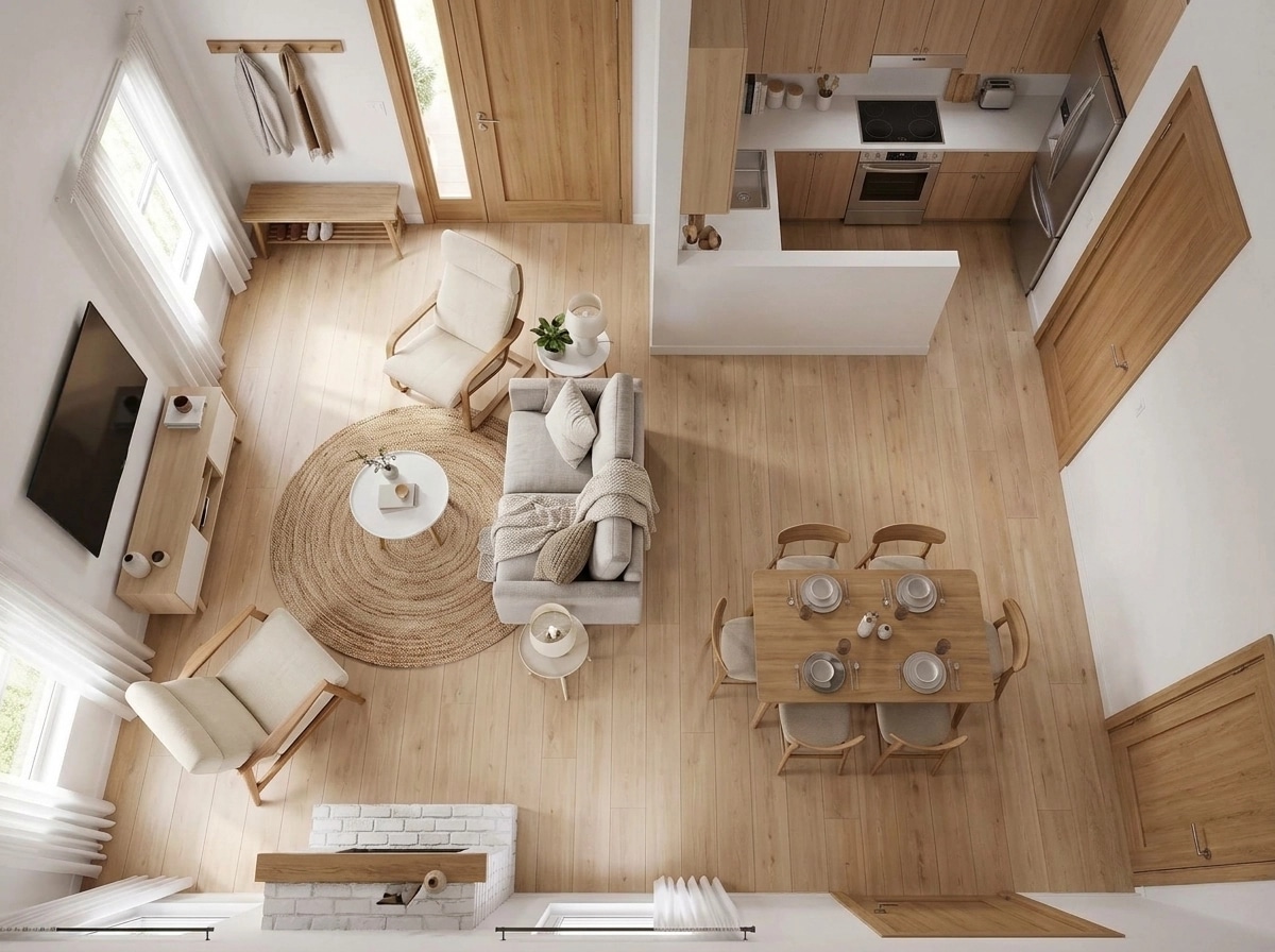 Scandinavian Living Room design — interior photo by GenRoom AI
