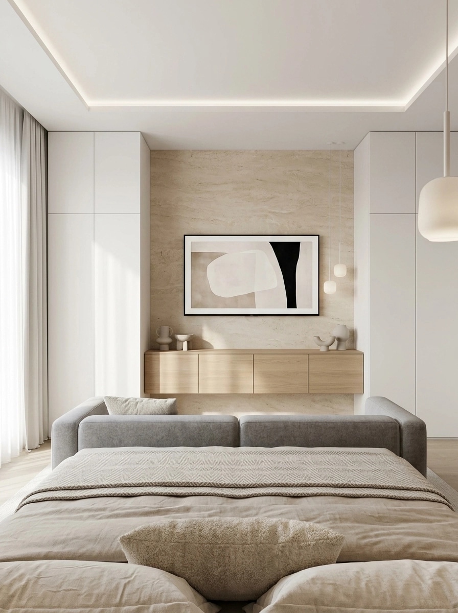 Minimalism Bedroom design — interior photo by GenRoom AI